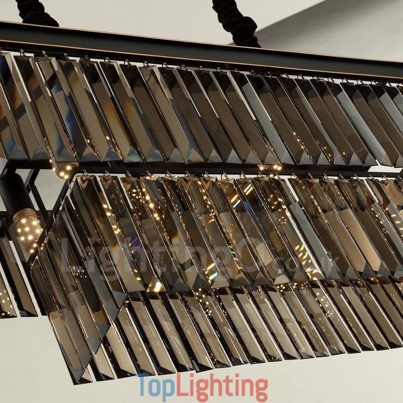 Retro Crystal Pendant Light Cafe Exibittion Hall