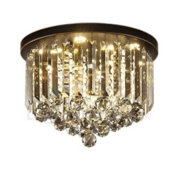 Retro Round Grey Crystal Ceiling Lights