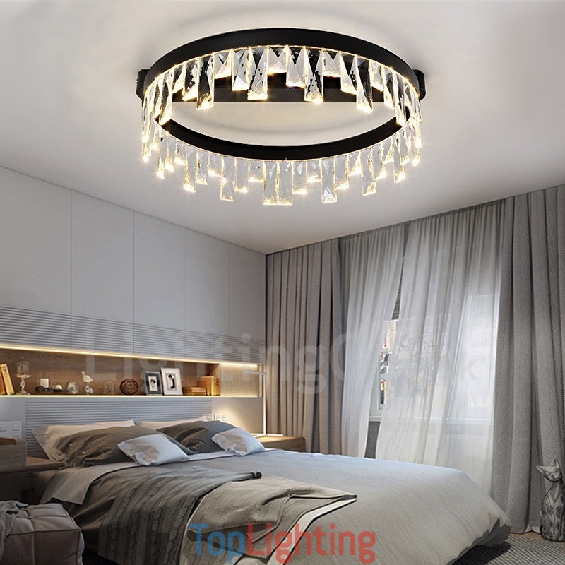 Modern Minimalist Creative Circular Ceiling Crystal Light
