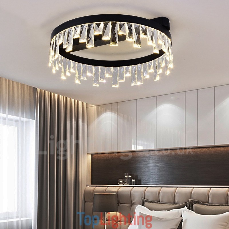 Modern Minimalist Creative Circular Ceiling Crystal Light