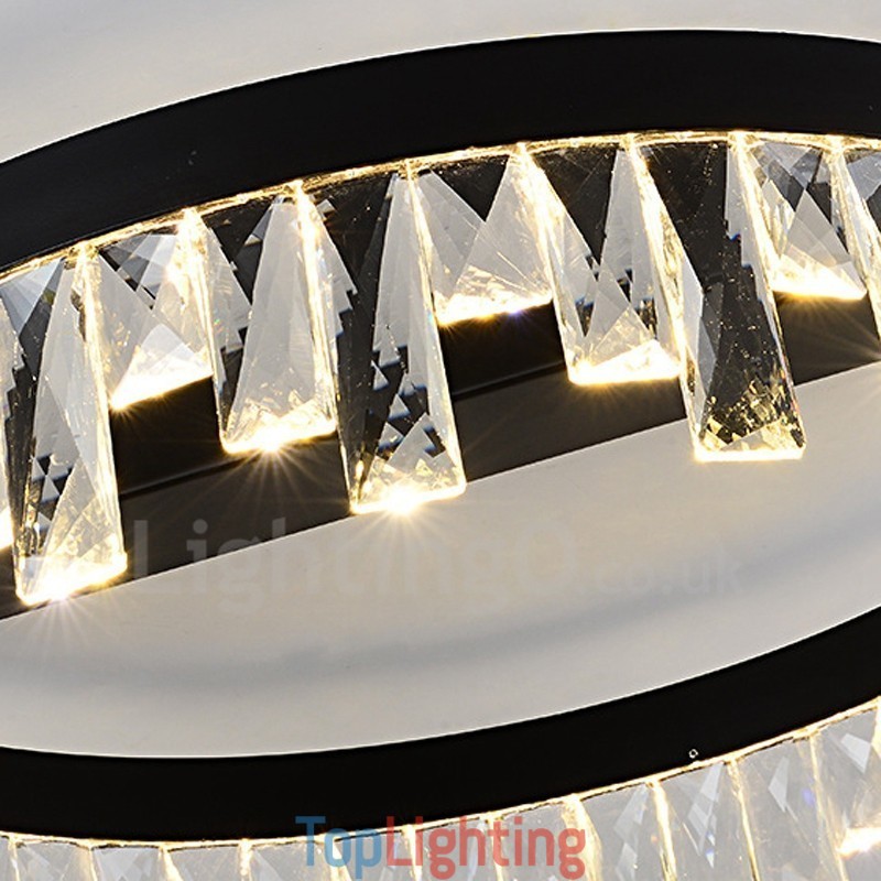 Modern Minimalist Creative Circular Ceiling Crystal Light