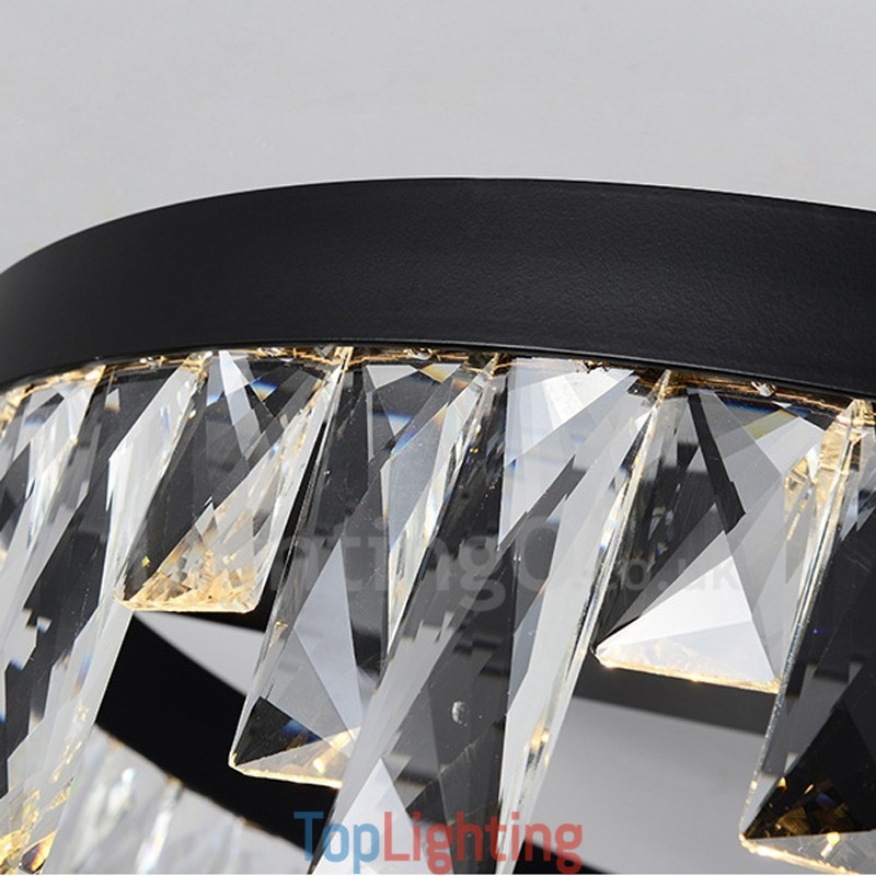 Modern Minimalist Creative Circular Ceiling Crystal Light