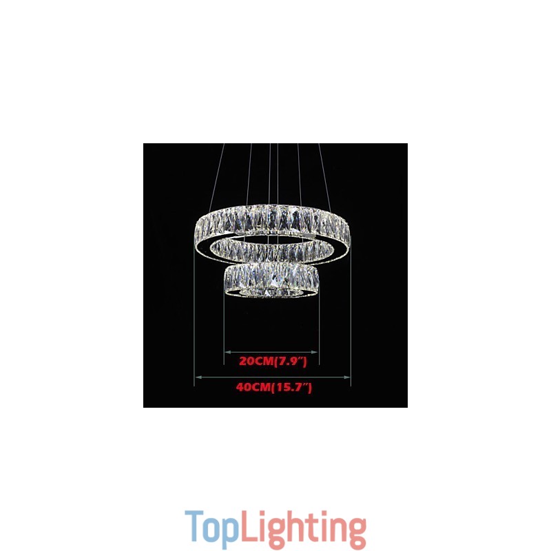 Crystal Chandelier Lights Modern Lighting Two Rings D2040 K9 Large Crystal Home Ceiling Light Fixtures