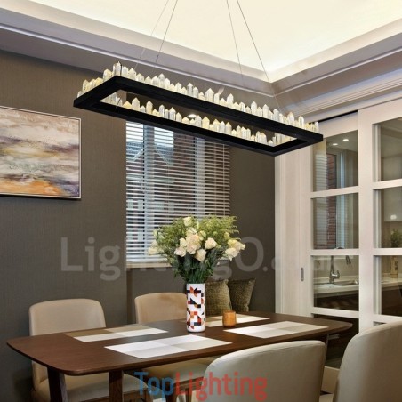 Newest Design Rectangle Crystal Pendant Light Newest Design Rectangle Crystal Pendant Light