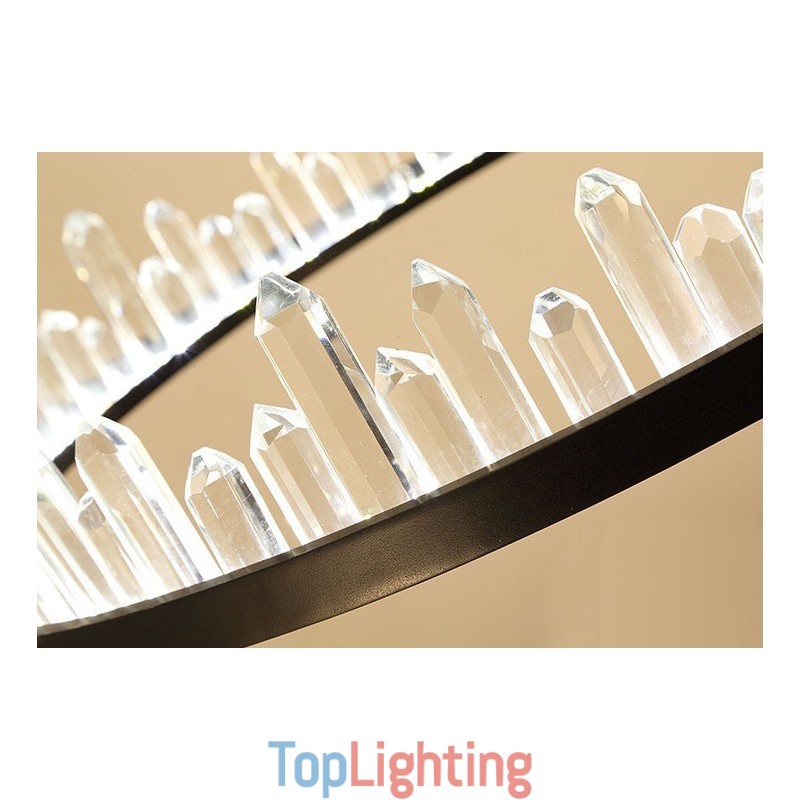 Modern Fashion Double Circle Crystal Pendant Light