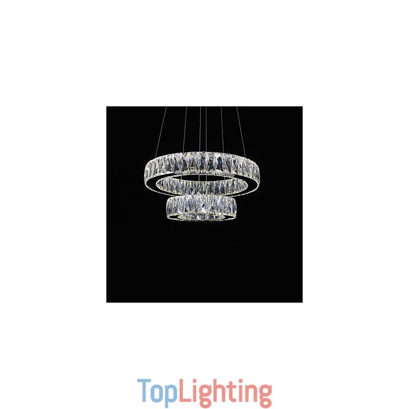 Crystal Chandelier Lights Modern Lighting Two Rings D2040 K9 Large Crystal Home Ceiling Light Fixtures