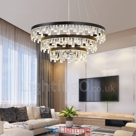 Modern Circle Design Crystal Pendant Light Modern Circle Design Crystal Pendant Light