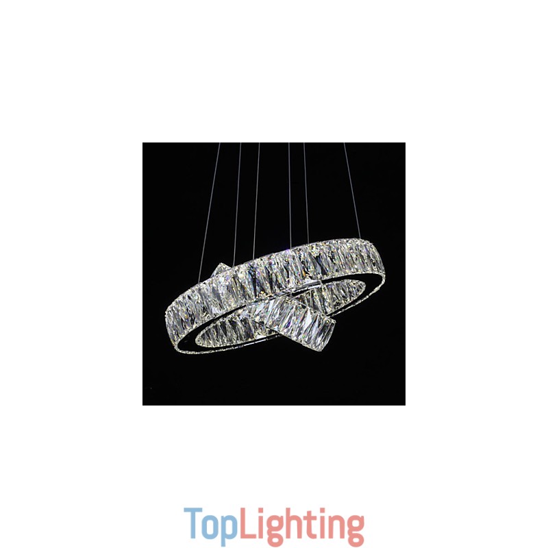 Crystal Chandelier Lights Modern Lighting Two Rings D2040 K9 Large Crystal Home Ceiling Light Fixtures