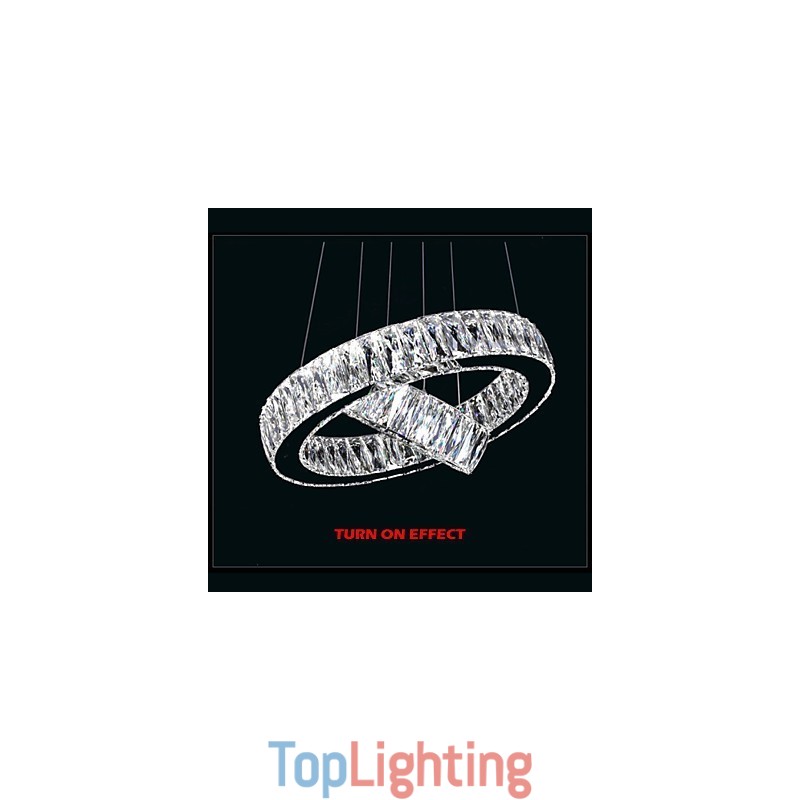 Crystal Chandelier Lights Modern Lighting Two Rings D2040 K9 Large Crystal Home Ceiling Light Fixtures