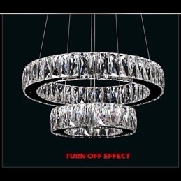 Crystal Chandelier Lights Modern Lighting Two Rings D2040 K9 Large Crystal Home Ceiling Light Fixtures