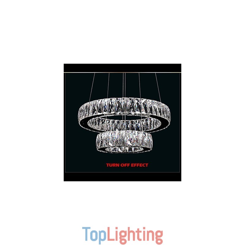 Crystal Chandelier Lights Modern Lighting Two Rings D2040 K9 Large Crystal Home Ceiling Light Fixtures