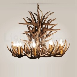 9 Light Rustic Artistic Retro Antler Chandelier
