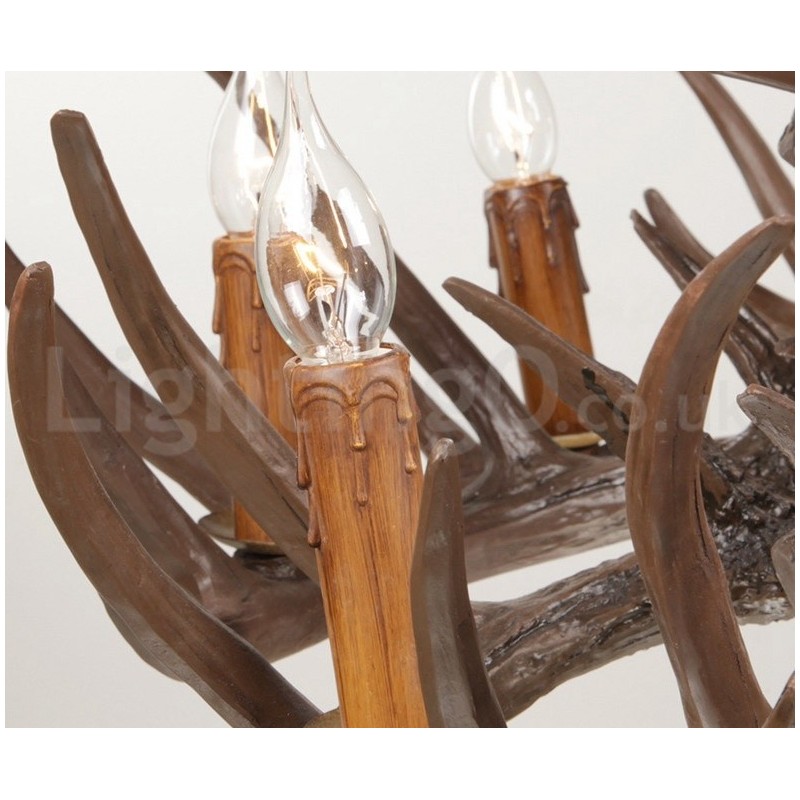 9 Light Rustic Artistic Retro Antler Chandelier