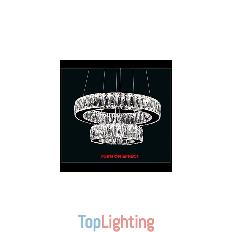 Crystal Chandelier Lights Modern Lighting Two Rings D2040 K9 Large Crystal Home Ceiling Light Fixtures