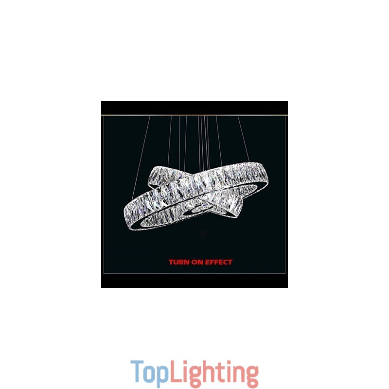 Crystal Chandelier Lights Modern Lighting Two Rings D2040 K9 Large Crystal Home Ceiling Light Fixtures