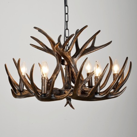 6 Light Rustic Artistic Retro Antler Black Chandelier 6 Light Rustic Artistic Retro Antler Black Chandelier