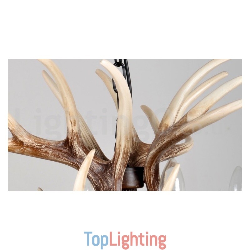 6 Light Rustic Artistic Retro Antler Vintage Chandelier