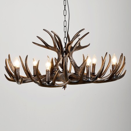 9 Light Rustic Artistic Retro Antler Black Chandelier 9 Light Rustic Artistic Retro Antler Black Chandelier