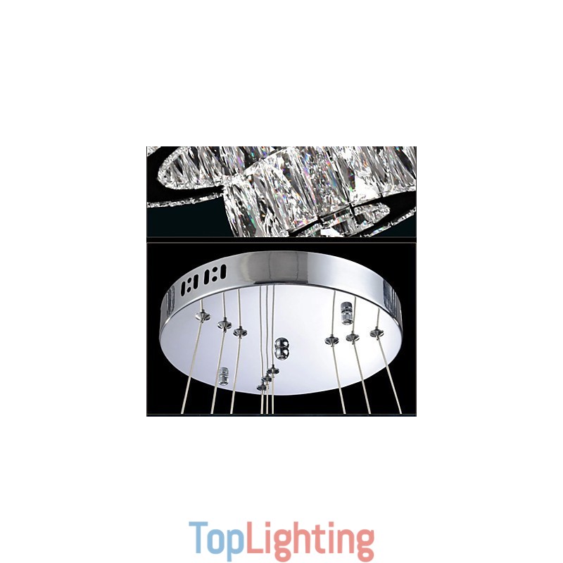 Crystal Chandelier Lights Modern Lighting Two Rings D2040 K9 Large Crystal Home Ceiling Light Fixtures