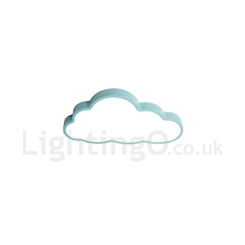 Ultra Thin Clouds Dimmable Modern Contemporary Nordic Style Flush Mount Ceiling Lights with Acrylic Shade with Remote Control Also Can Be Used As Wall Light