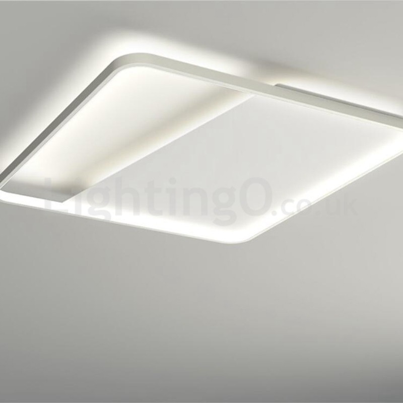 Modern Minimalist Ultra thin 5cm Aluminum Square Flush Mount Ceiling Lights