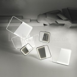 Modern Minimalist Ultra thin 5cm Aluminum Square Flush Mount Ceiling Lights