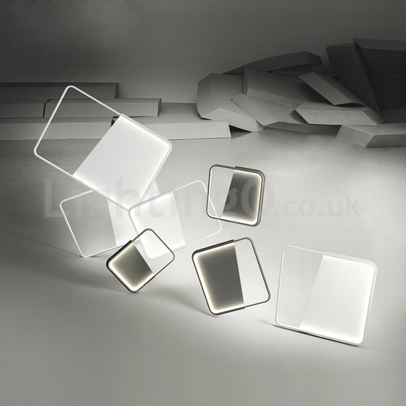 Modern Minimalist Ultra thin 5cm Aluminum Square Flush Mount Ceiling Lights
