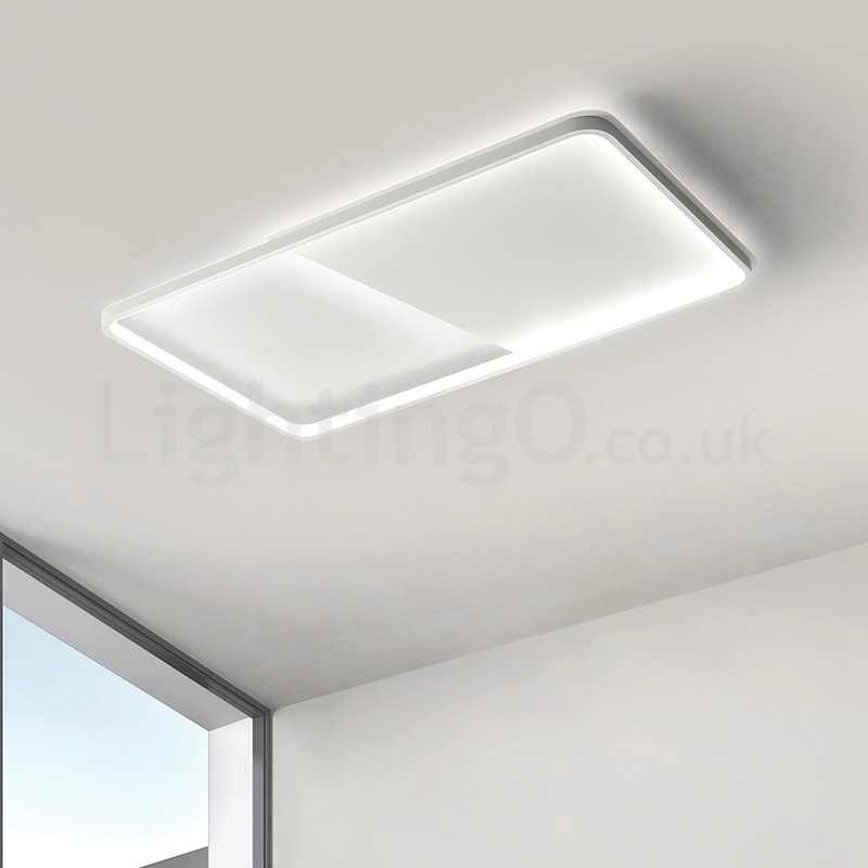 Modern Minimalist Ultra thin 5cm Aluminum Rectangle Flush Mount Ceiling Lights