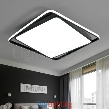 Modern Exquisite Black White Square Flush Mount Ceiling lamp Modern Exquisite Black White Square Flush Mount Ceiling lamp