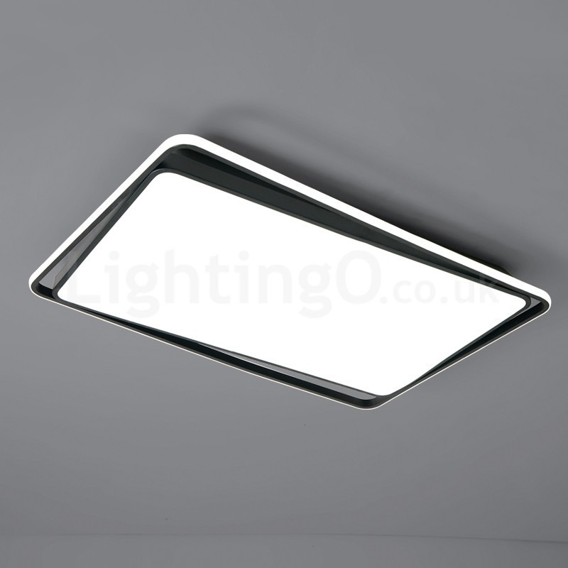 Modern Fashion Black White Rectangle Flush Mount Ceiling lamp