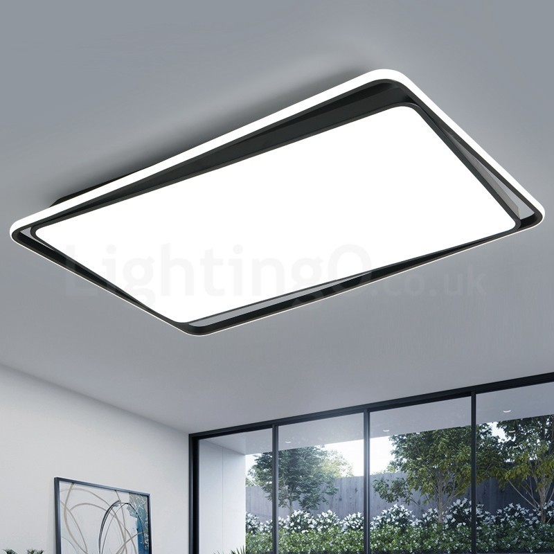 Modern Fashion Black White Rectangle Flush Mount Ceiling lamp