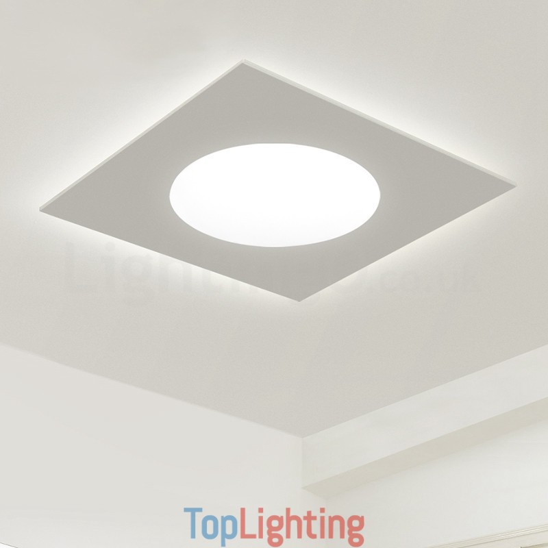 Modern Stylish Thin Square Flush Mount Ceiling Lamp