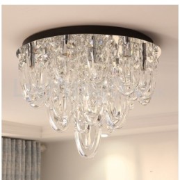 Luxury Crystal Flush Mount Ceiling Lamp Post Modern Lamp