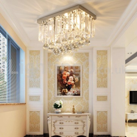 Contemporary Square Crystal Flush Mount Ceiling Lights Contemporary Square Crystal Flush Mount Ceiling Lights