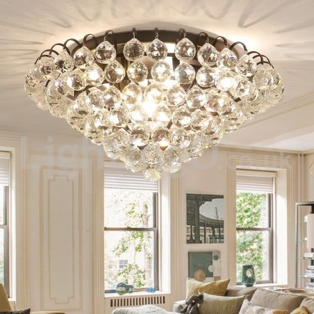 Contemporary 30CM 55CM Round Crystal Flush Mount Ceiling Lights Contemporary 30CM 55CM Round Crystal Flush Mount Ceiling Lights