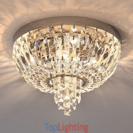 Contemporary Exquisite Round Flush Mount Crystal Ceiling Lights Contemporary Exquisite Round Flush Mount Crystal Ceiling Lights