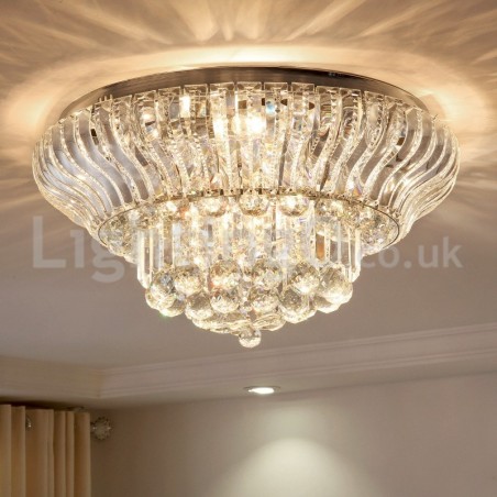 Contemporary Modern 38CM 57CM Round Flush Mount Crystal Ceiling Lights Contemporary Modern 38CM 57CM Round Flush Mount Crystal Ceiling Lights