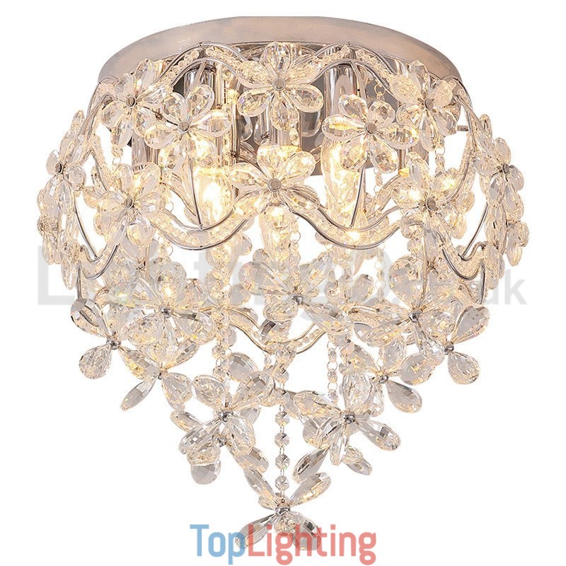 Modern Fashion 48CM Round Flush Mount Crystal Ceiling Lights