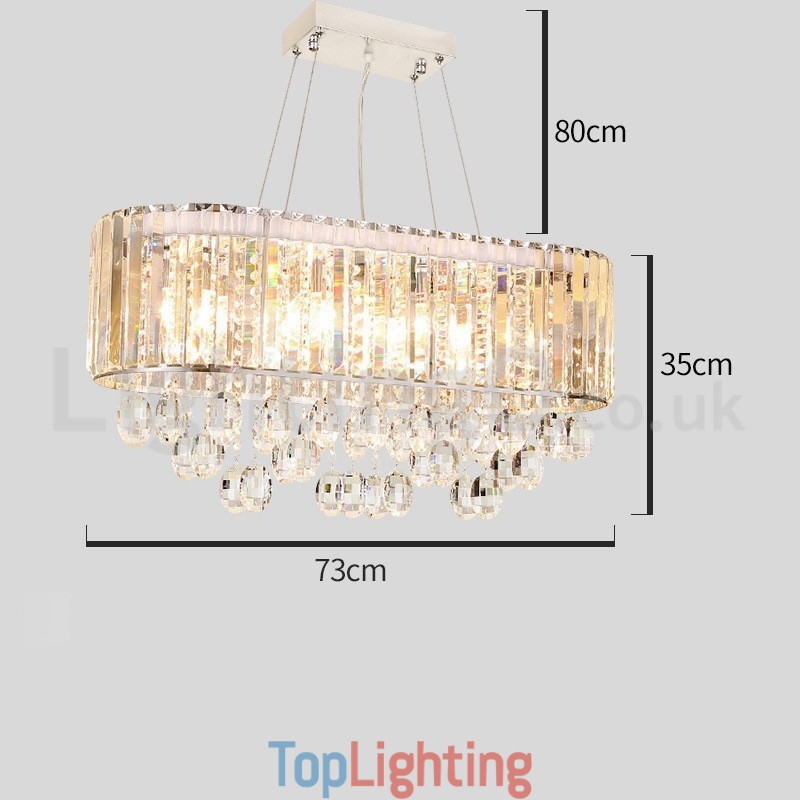 Affordable Luxury Rectangular Crystal Chandelier