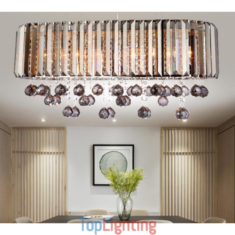 Affordable Luxury Rectangular Crystal Chandelier
