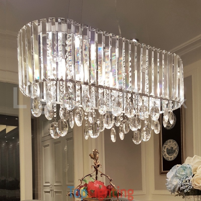 Affordable Luxury Rectangular Crystal Chandelier
