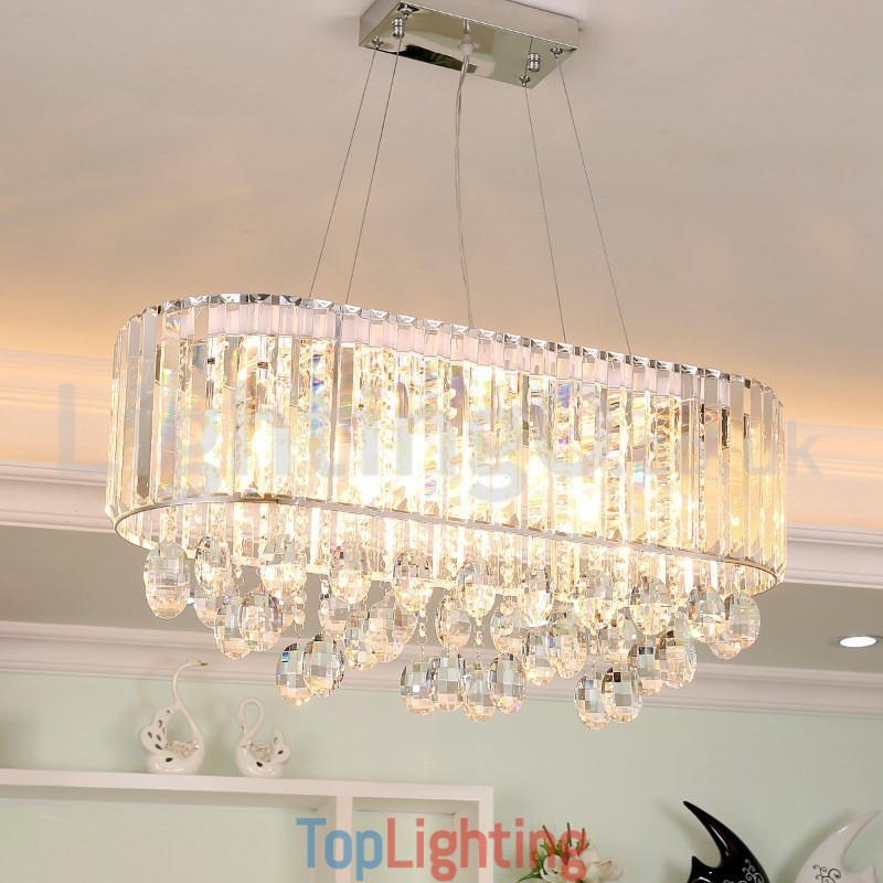 Affordable Luxury Rectangular Crystal Chandelier