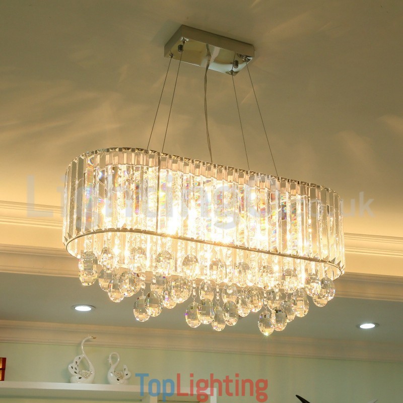 Affordable Luxury Rectangular Crystal Chandelier