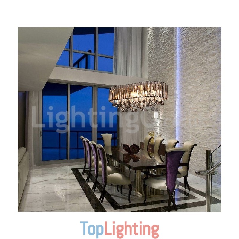 Affordable Luxury Rectangular Crystal Chandelier