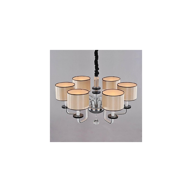 Modern Contemporary Crystal Chrome Metal Chandelier