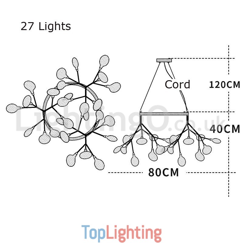 Luxury Post modern Round Fireflies Chandelier