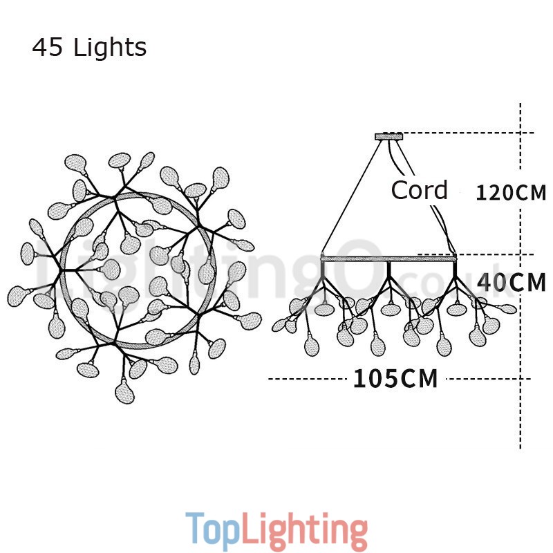 Luxury Post modern Round Fireflies Chandelier