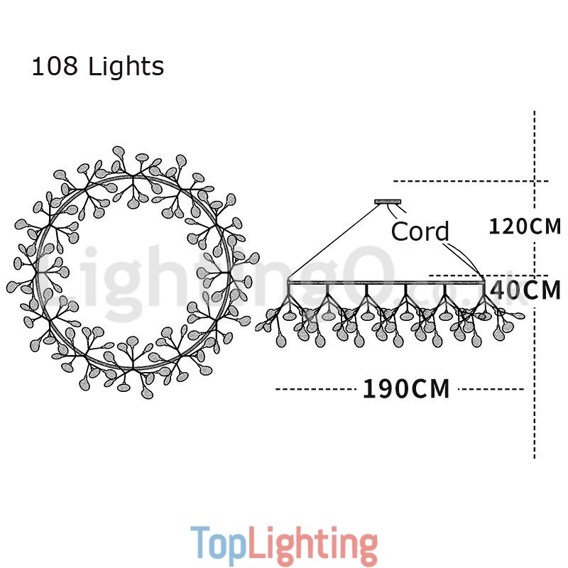 Luxury Post modern Round Fireflies Chandelier