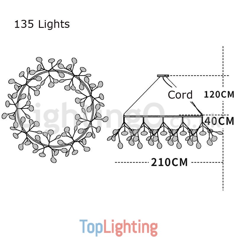 Luxury Post modern Round Fireflies Chandelier