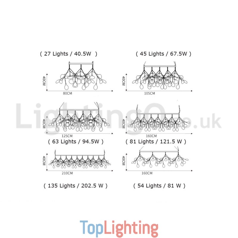 Luxury Post modern Round Fireflies Chandelier